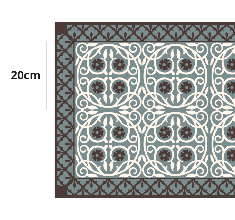 Vinyl Teppich Bad blumenelementanordnung - TenStickers