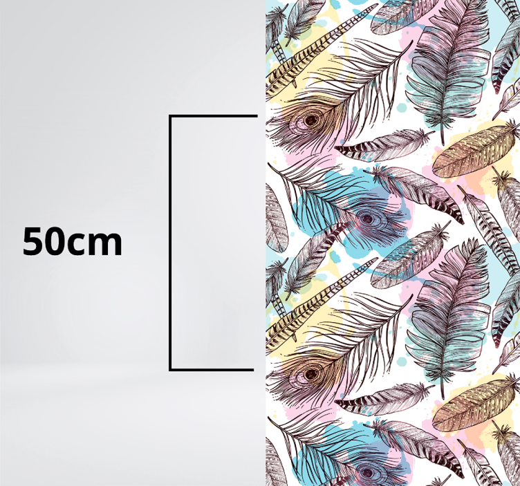 Vinyl Teppich Blumen federmotiv - TenStickers