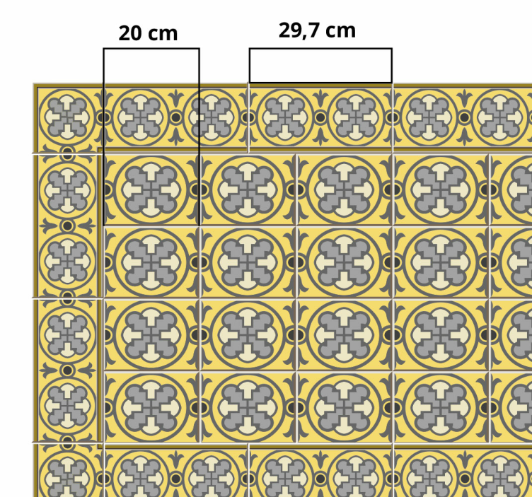 Vinyl Teppich Fliesenoptik reich verzierte mediterrane - TenStickers