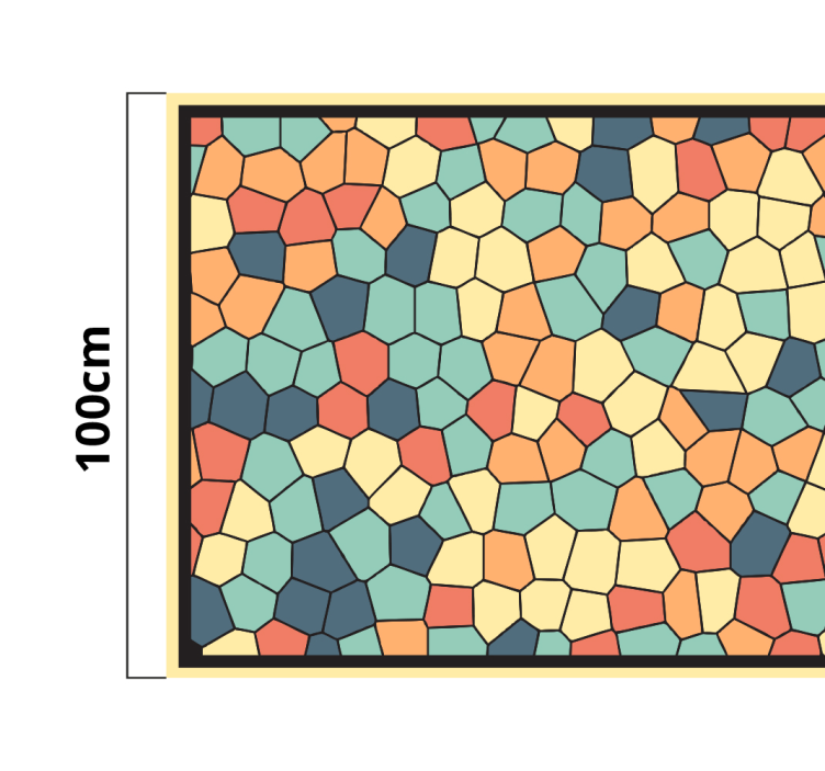 Vinyl Teppich geometrisch sechseck-muster - TenStickers