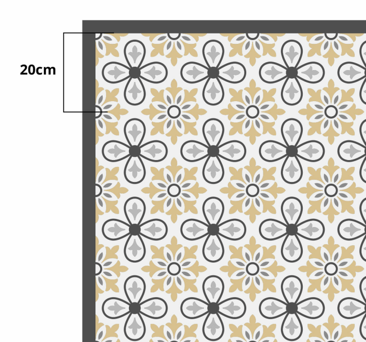 Vinyl Teppich geometrisch florale geometrische harmonie - TenStickers
