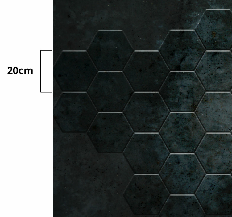 Vinyl Teppich Fliesenoptik sechseckiges muster - TenStickers