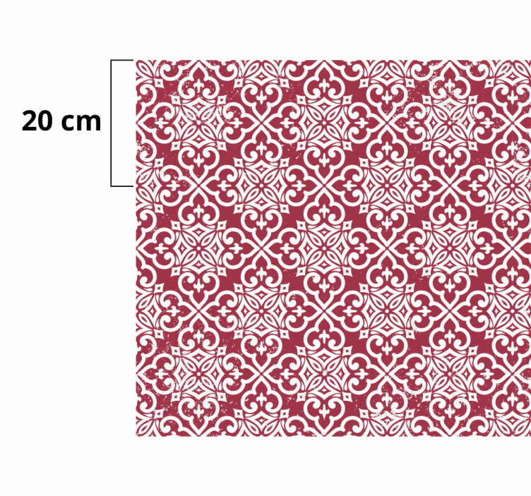 Vinyl teppich küche vintage Marokkanisches rot - TenStickers