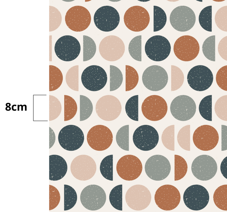 Vinyl teppich geometrisch retro punkte muster - TenStickers