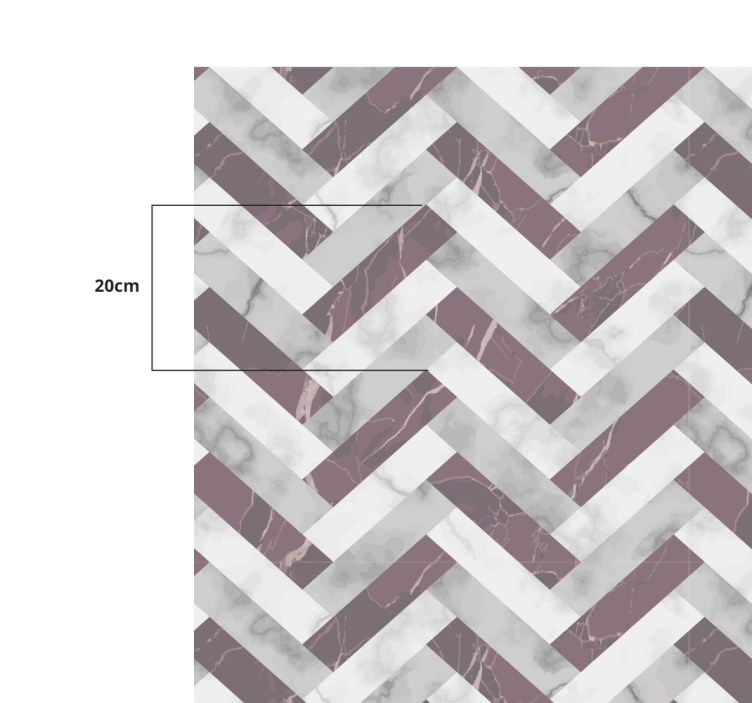 Vinyl Teppich geometrisch Chevron-Muster-Overlay - TenStickers