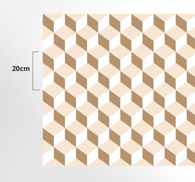 Vinyl Teppich Küche kubisches wabenmuster - TenStickers