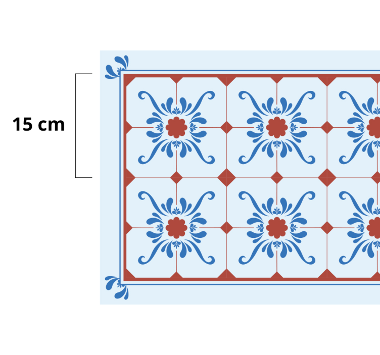 Vinyl Teppich Fliesenoptik Zierfliesen - TenStickers