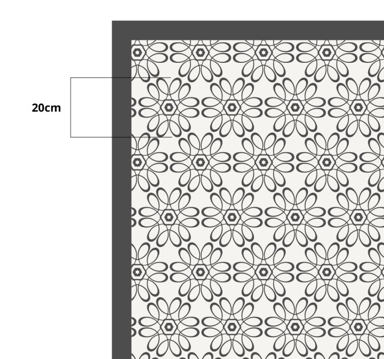Vinyl Teppich Blumen läufer mit blumenmuster - TenStickers