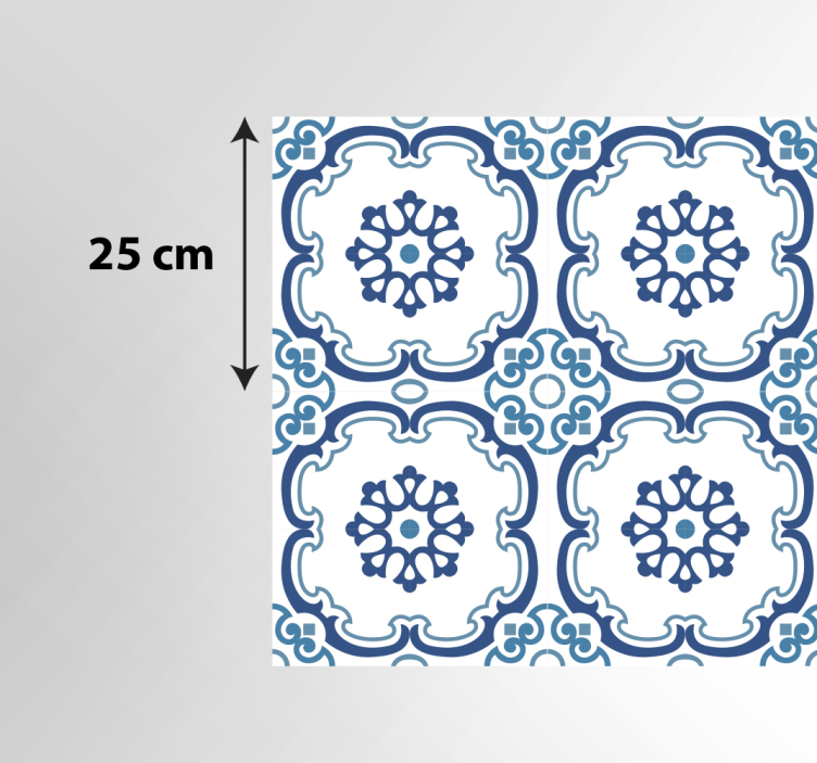 Vinyl Teppich Marmor elegante florale motive - TenStickers