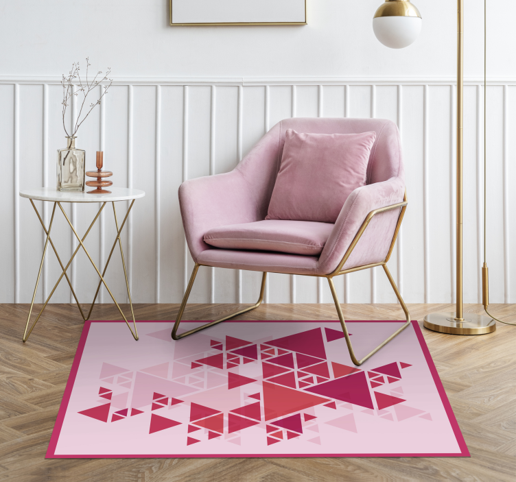 Geometrische Rosa Überlappende Dreiecke - TenStickers