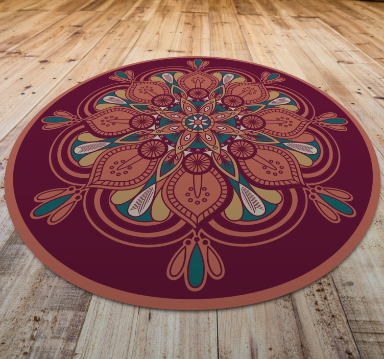 Vinyl Teppich Mandala indisches Mandaladesign - TenStickers