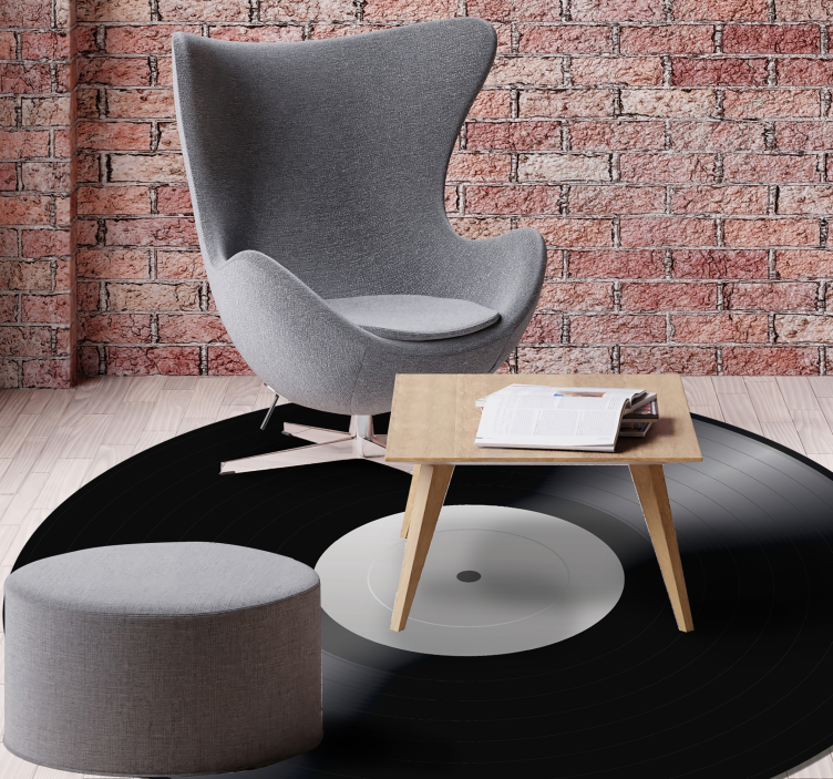 Vinyl Teppich Vintage Schallplatte - TenStickers