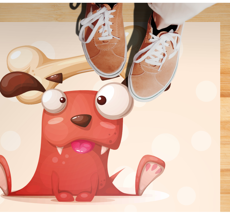 Vinyl Teppich Baby fröhlicher welpe - TenStickers