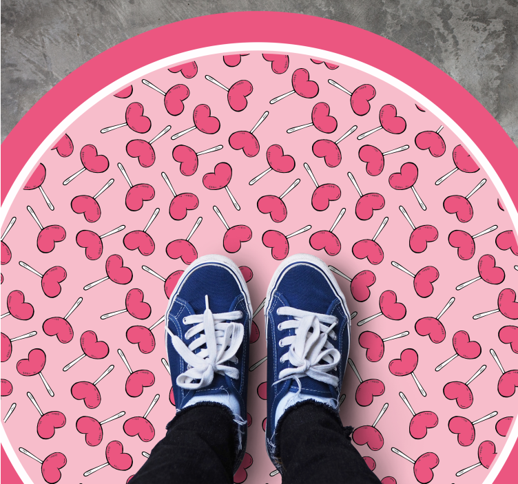 Vinyl Teppich Baby Herzeis am Stil - TenStickers