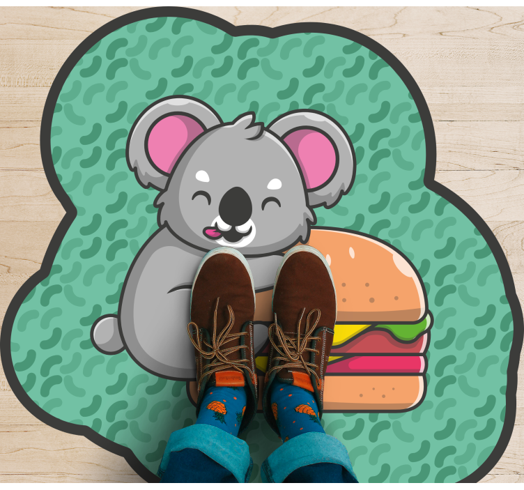 Vinyl Teppich Baby süßer koala-snack - TenStickers