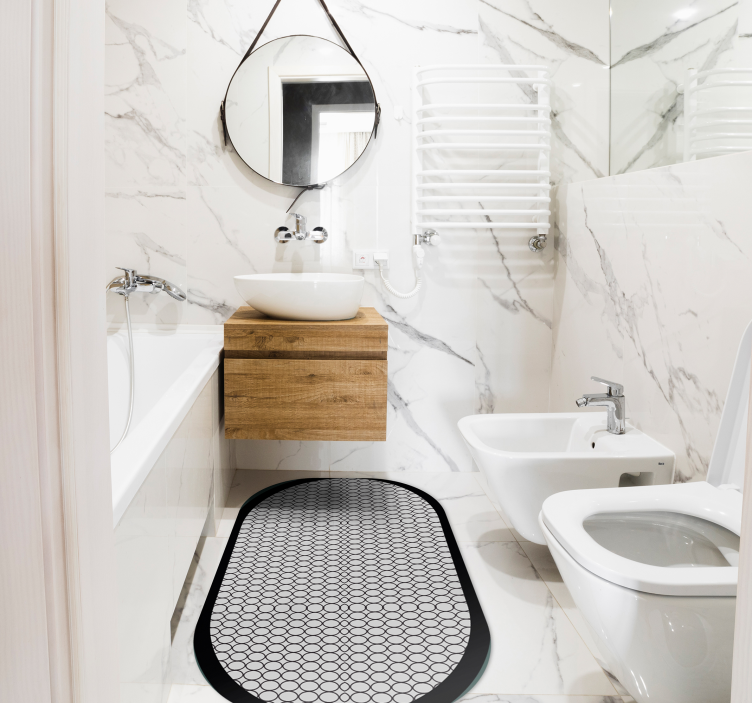 Vinyl Teppich Bad badematte mit wabenmuster - TenStickers