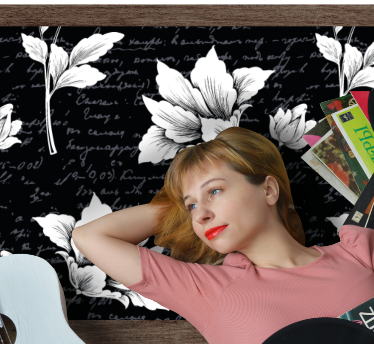 Vinyl Teppich Blumen anmutiges botanisches element - TenStickers