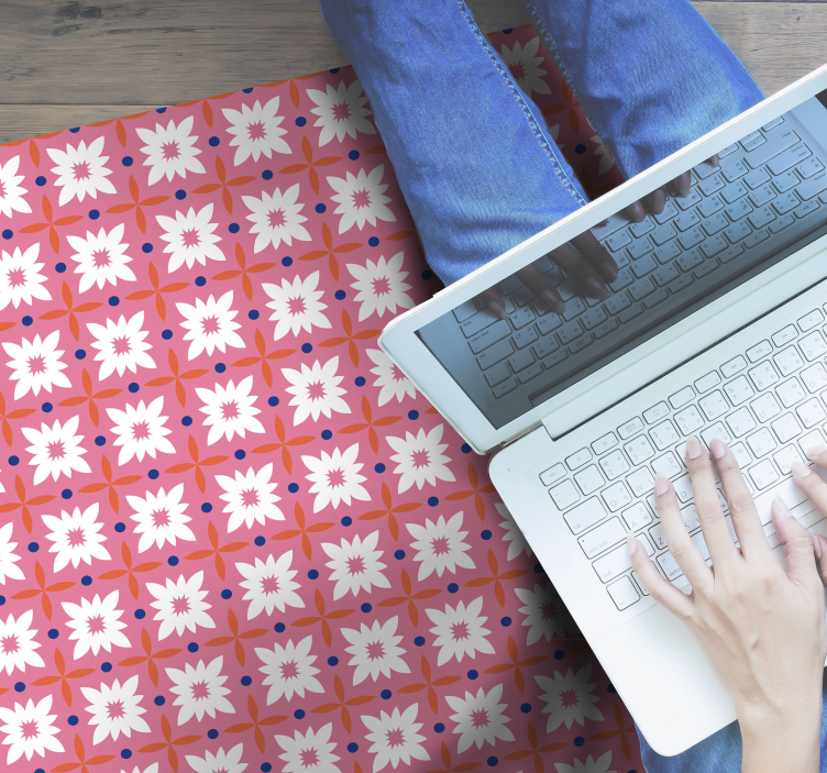 Vinyl Teppich Blumen blumenmusteroberfläche - TenStickers