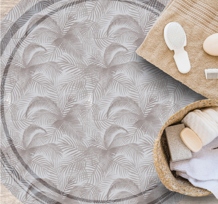 Vinyl Teppich Blumen botanische Überlagerung - TenStickers