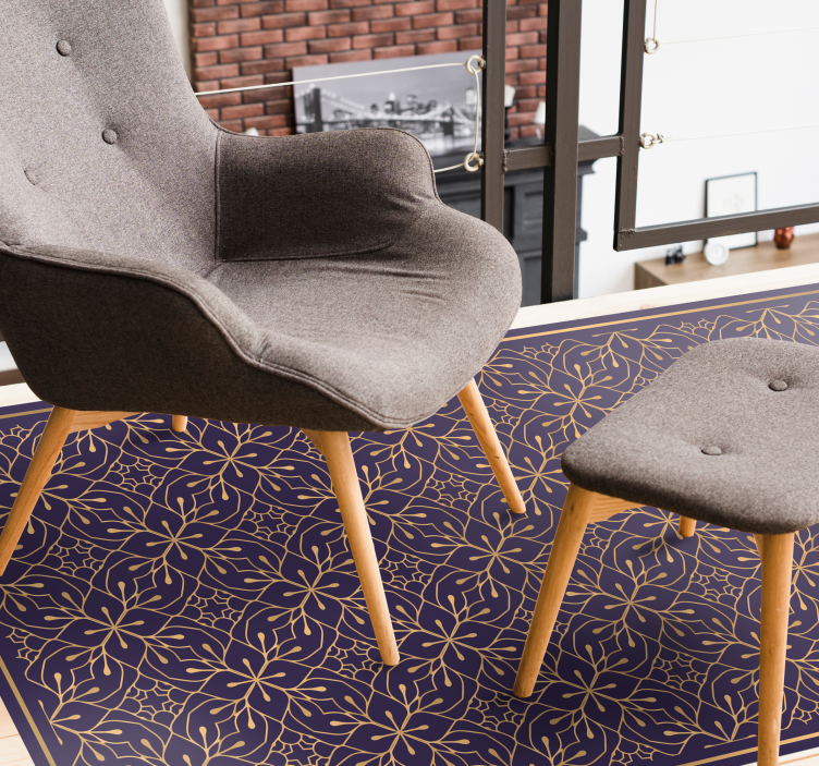 Vinyl Teppich Blumen elegantes blumenkonzept - TenStickers