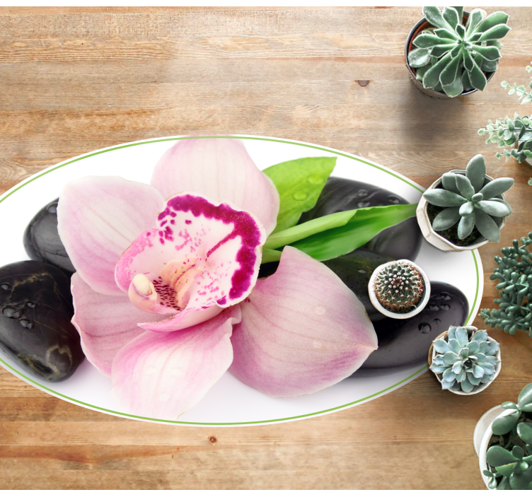 Vinyl Teppich Blumen elegantes orchideenarrangement - TenStickers