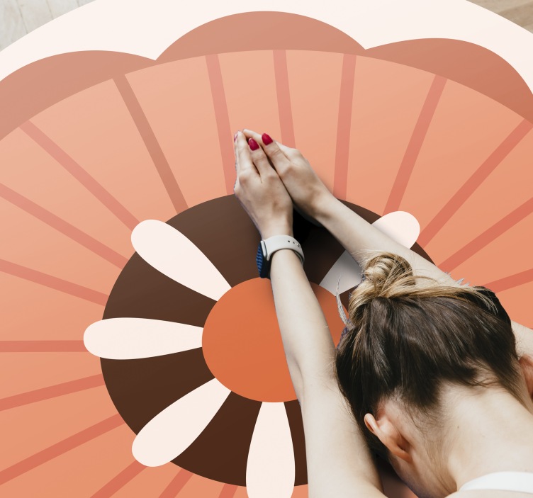 Vinyl Teppich Blumen florales kreisförmiges element - TenStickers