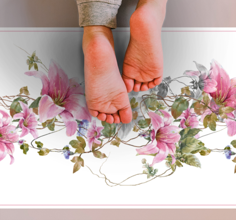 Vinyl Teppich Natur florales rankenmuster - TenStickers