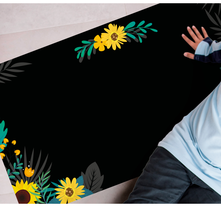 Vinyl teppich blumen helles blumenarrangement - TenStickers