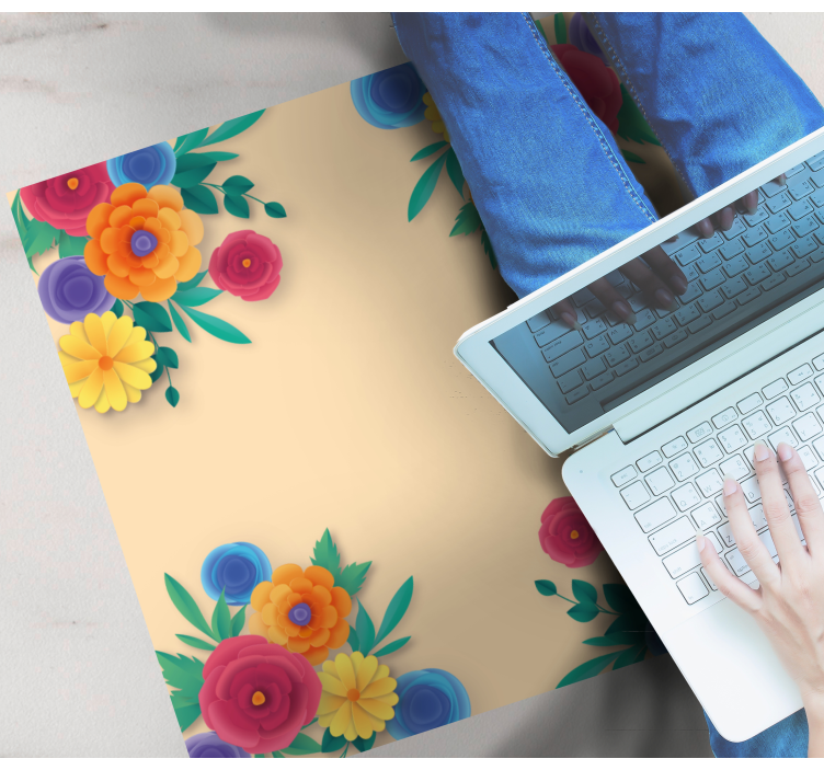 Vinyl Teppich Blumen lebendige blüte - TenStickers