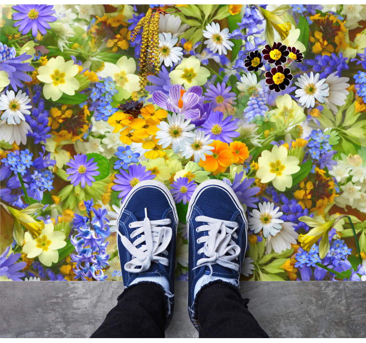 Vinyl Teppich Blumen lebendiges blütenkonzept - TenStickers