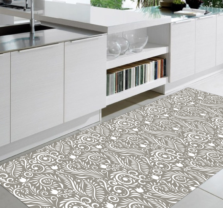 Vinyl Teppich Blumen paisley-eleganz - TenStickers
