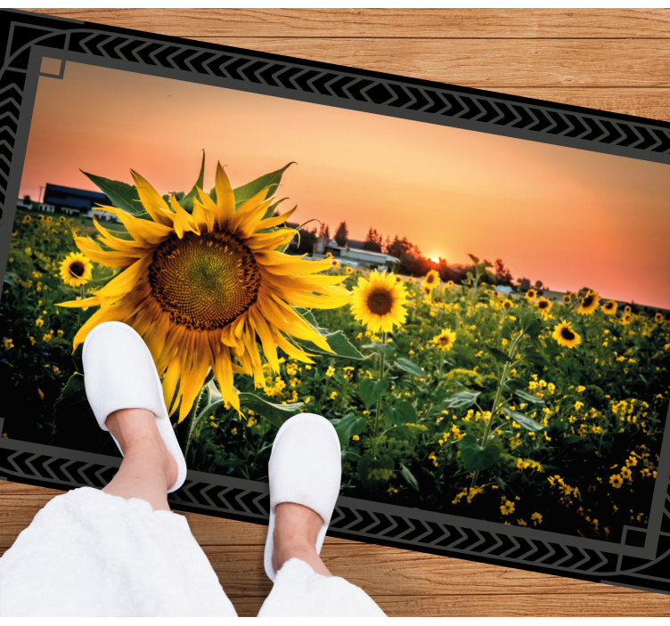 Vinyl Teppich Blumen sonnenblume sonnenuntergang - TenStickers