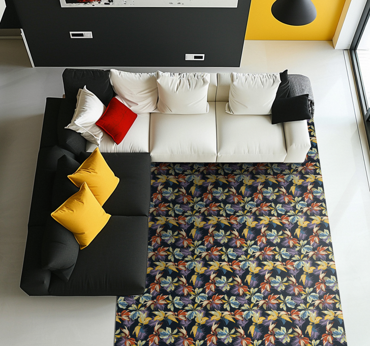 Vinyl Teppich Blumen tropische botanische - TenStickers