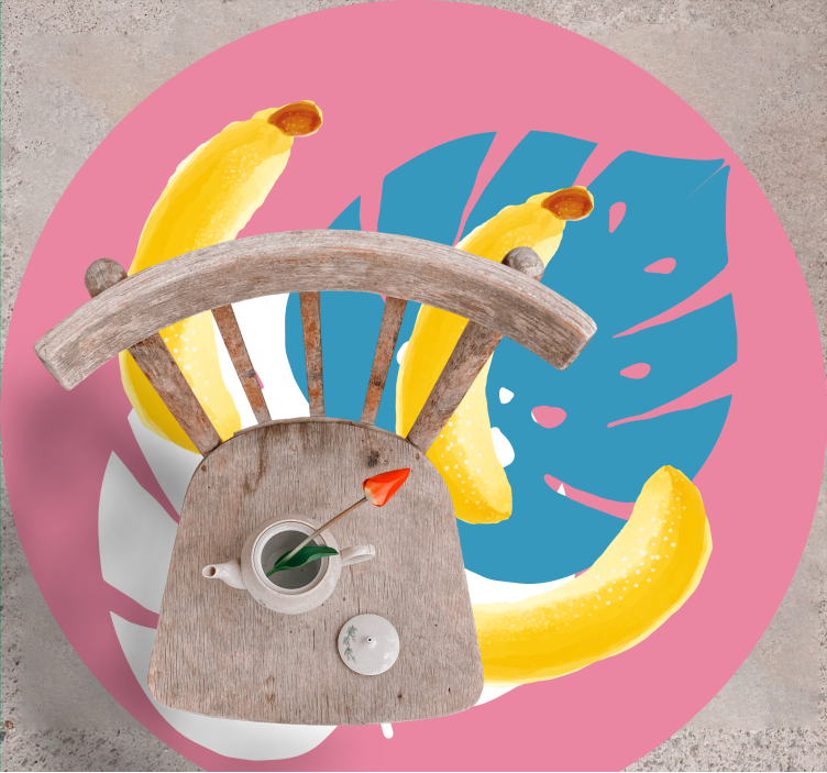 Vinyl Teppich Küche tropisches bananenmotiv - TenStickers