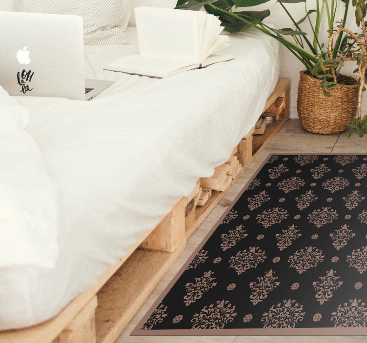 Vinyl Teppich Blumen Zierpflanzen - TenStickers