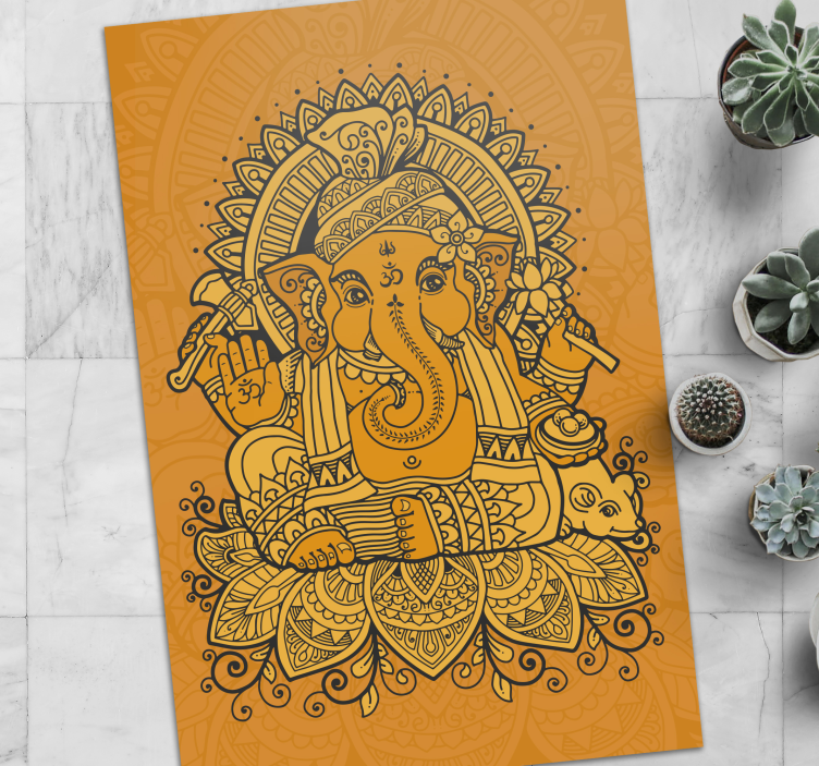 Vinyl Teppich ethnisch ganesh-illustration - TenStickers