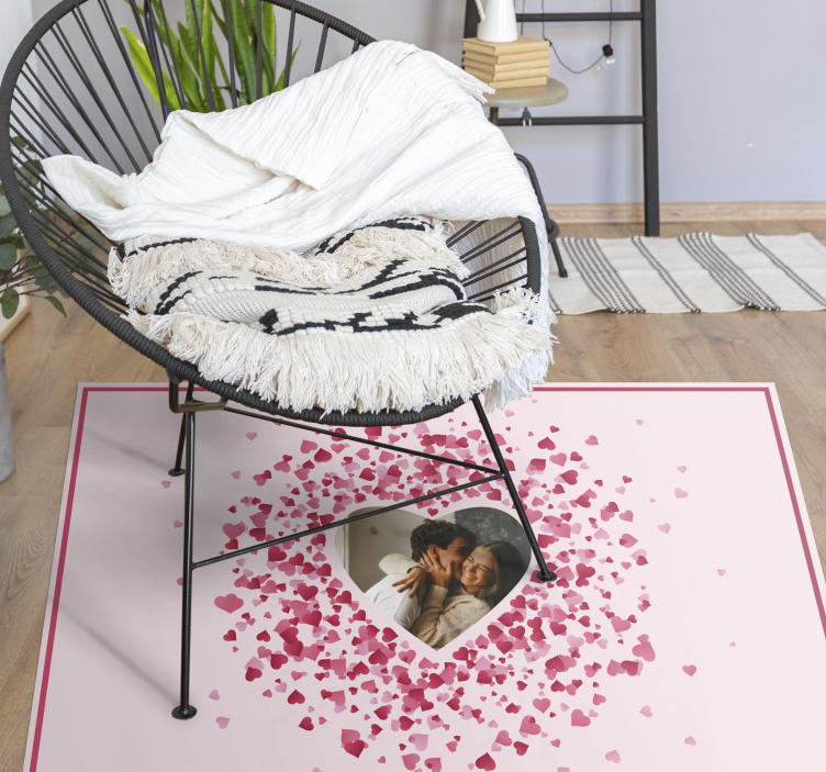 Vinyl Teppich Schlafzimmer herzform mit foto - TenStickers