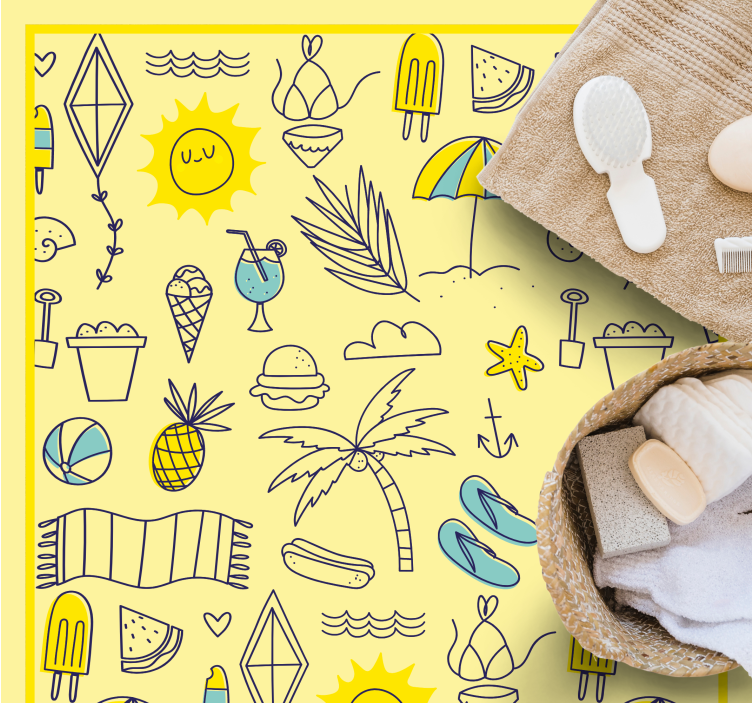 Vinyl Teppich Events sonnige strandstimmung - TenStickers