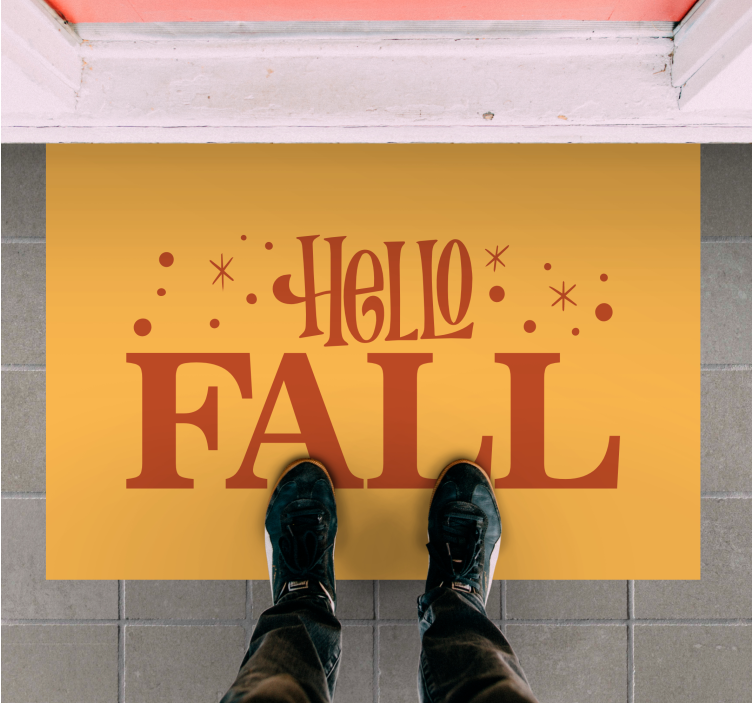 Vinyl Teppich Spruch willkommen herbststimmung - TenStickers