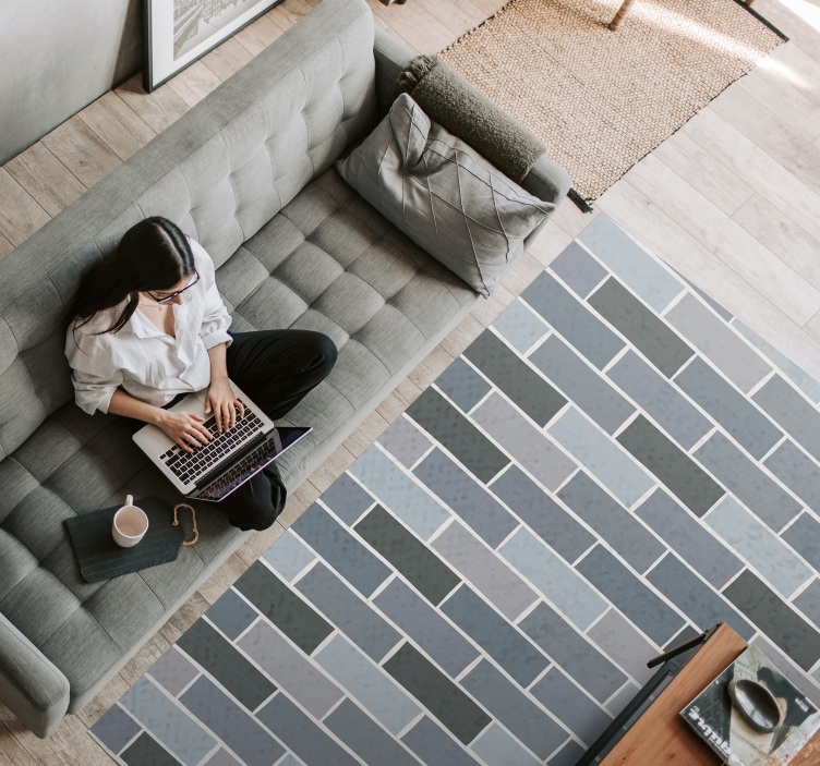 Vinyl Teppich Imitation mauerwerkmuster - TenStickers