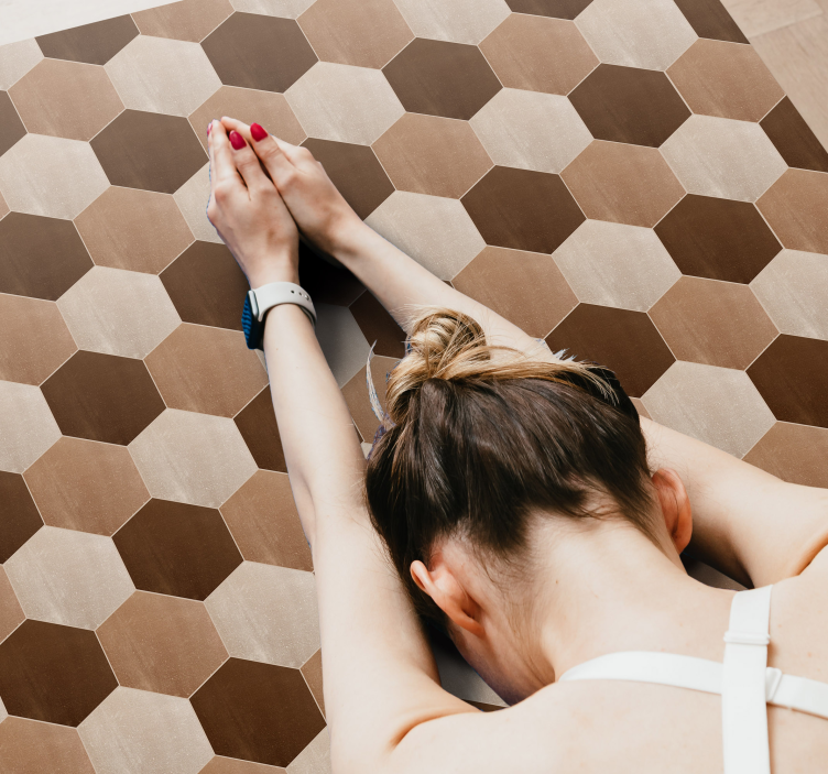 Vinyl Teppich Fliesenoptik wabenmuster - TenStickers