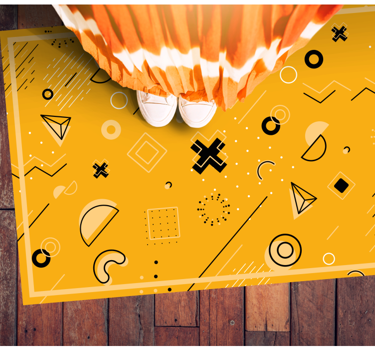 Vinyl Teppich geometrisch abstrakte formen muster - TenStickers