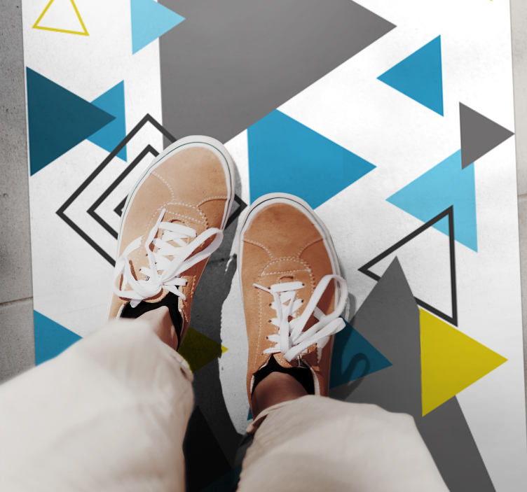 Vinyl Teppich geometrisch abstraktes dreieckmuster - TenStickers