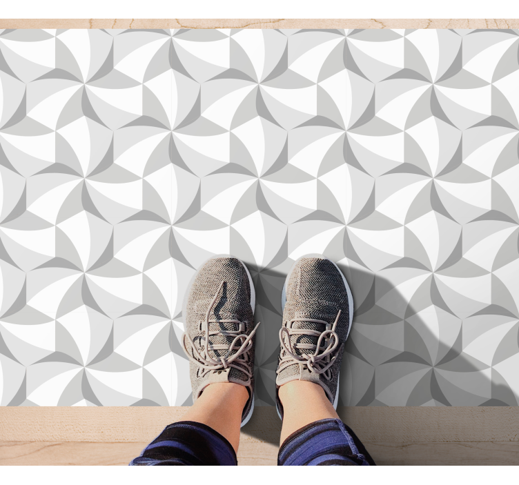 Vinyl Teppich geometrisch abstraktes Wirbelmuster - TenStickers