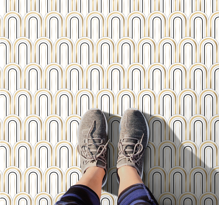 Vinyl Teppich geometrisch bogenmusterdesign - TenStickers