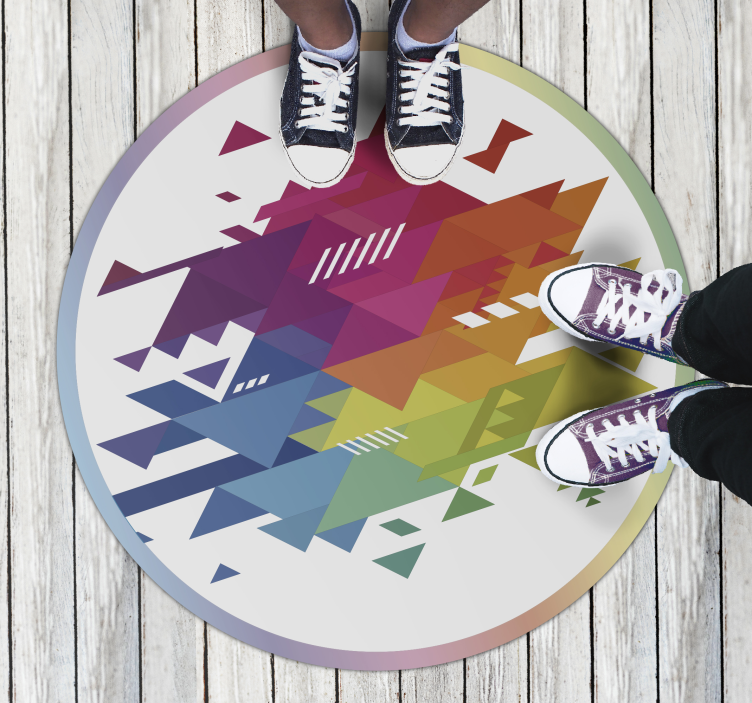 Vinyl Teppich geometrisch bunte geometrische formen - TenStickers