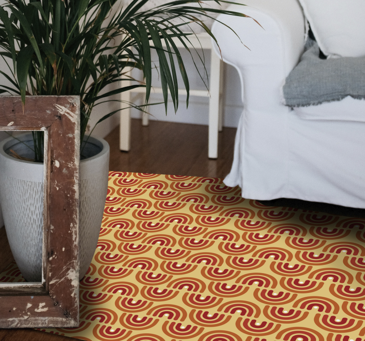 Vinyl Teppich geometrisch buntes wellenmuster - TenStickers