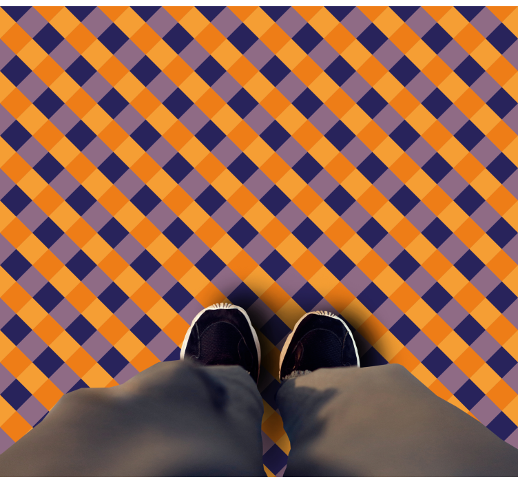 Vinyl Teppich gestreift diagonale farbblöcke - TenStickers