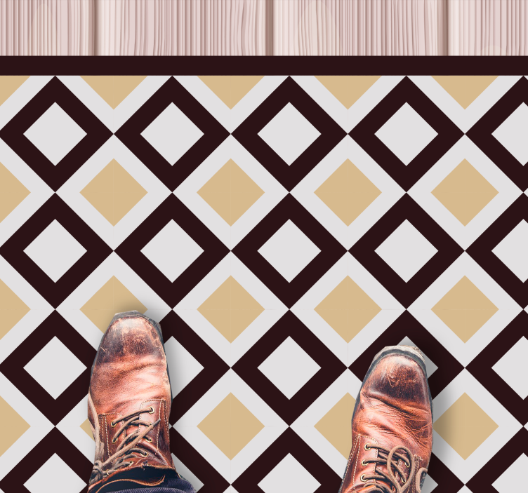 Vinyl teppich geometrisch diamantmotiv - TenStickers