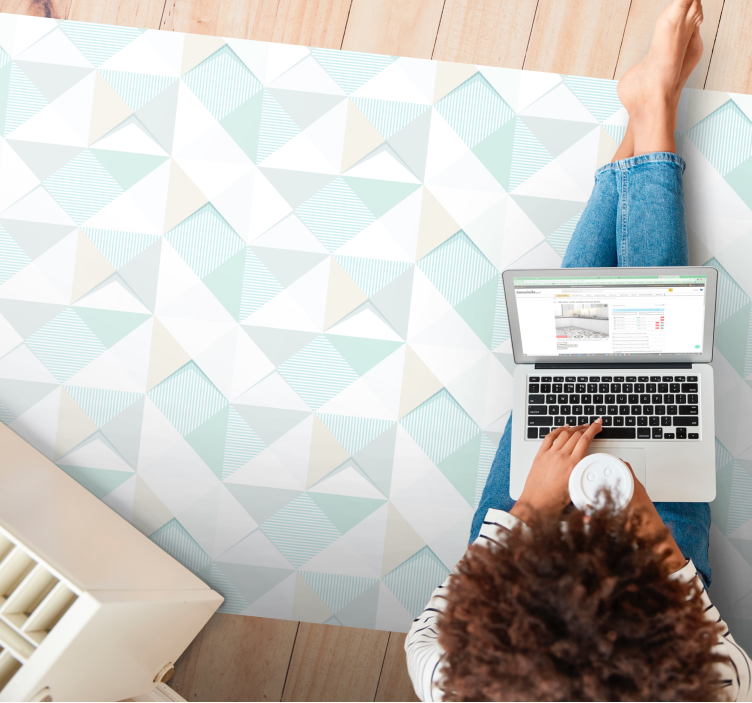 Vinyl Teppich geometrisch Dreieck Musterüberlagerung - TenStickers